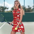 thumbnail image 3 of Yuyamidu Santa Claus Womens Workout Tennis Dress with Built-in Shorts Pockets 2pcs Christmas Reindeer Sleeveless Exercise Golf Summer Sports Dresses Size M, 3 of 8
