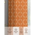 thumbnail image 6 of Orange Morocco Sheer Curtains 96 Inch Length 2 Panels Set for Living Room/Bedroom, Geometric Leaf Diamond Lattice Abstract Curtain Sheers Drapes Rod Pocket Curtains Window Treatment Set 52''x96''x2, 6 of 7