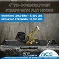 thumbnail image 2 of 2 Pack 4" x 30' Ratchet Strap w/ Flat Hook Flatbed Truck Trailer Farm Tie Down, 2 of 7