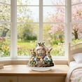 thumbnail image 4 of TIELUTT Exquisite Rabbit Figurine Desktop Ornament For Home and Giving Shatterproof Ornament Set Ornament Large Christmas Ornament Snowflake Ornament Ds9 Ornament, 4 of 6