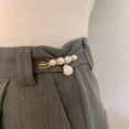 thumbnail image 3 of 5 Pcs Fashion Pearl Brooch,Sweater Shawl Clip Double Faux Pearl Brooches Waist Pants Extender Safety Pins, 3 of 7