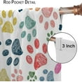 thumbnail image 6 of Cute Dog Paw Curtains,Cartoon Colorful Animal Dog Paw Print Window Treatments for Kids Boys Girls Bedroom Living Room Study Nursery Drapes 2 Panels Set,Total Size 42 x 54 Inch, 6 of 6