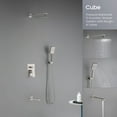 thumbnail image 3 of Kibi USA Cube Pressure Balanced 3-Function Shower System with Rough-In Valve Brushed Nickel Brushed, 3 of 3