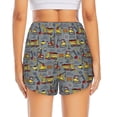 thumbnail image 4 of Goofa Modern Excavator Printed Women 2 in 1 Running Shorts,Quick Dry Athletic Workout Shorts,High Waisted Athletic Shorts with Liner Pockets-Large, 4 of 9