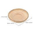 thumbnail image 2 of HOMEMAXS Bamboo Sieve Large Capacity Basket Basket 22.00X22.00X5.00CM, 2 of 8