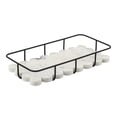 thumbnail image 5 of happimess Monarch 12" x 6" Modern Industrial Metal/Marble Scalloped Base Vanity Tray, White/Black, 5 of 5