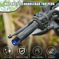thumbnail image 2 of Unique Bargains 2 Pcs Motorcycle Handlebar End Plug Aluminum Alloy 7/8" 22mm Fashionable Blue, 2 of 6