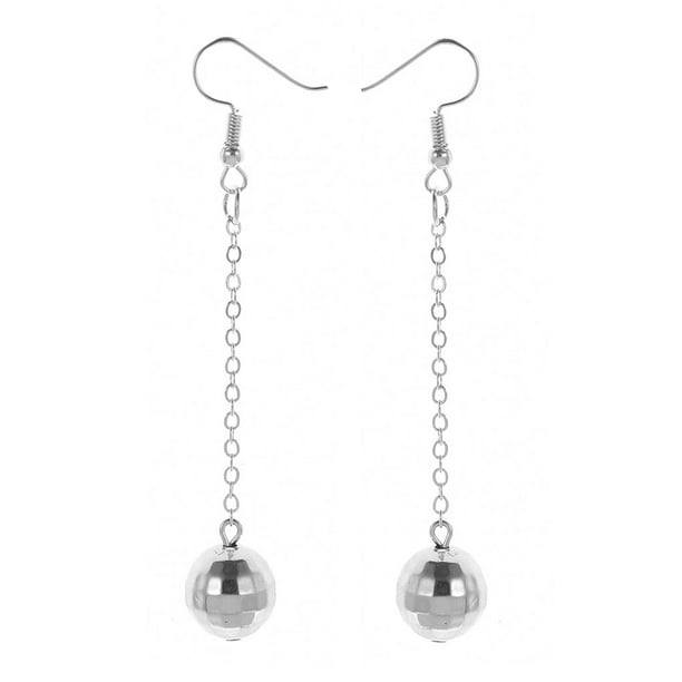 Guardurnaity 1 par de pendientes de bola de discoteca con estilo, oro, plata, único, colgante de oreja, joyería estética, accesorio de moda de Ropa, zapatos y accesorios Miscelánea