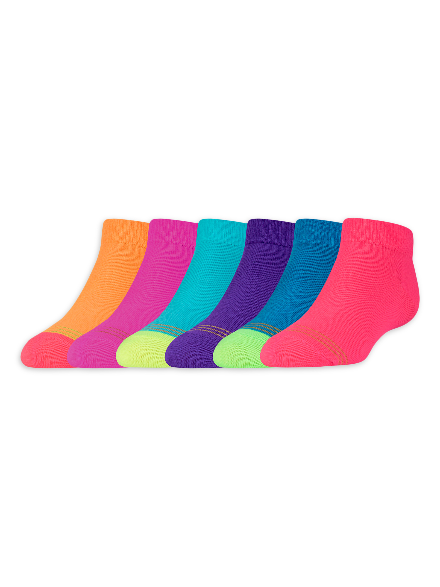 Gold Toe Girls Ankle Socks 6Pack, Sizes 10.5/4 4/10