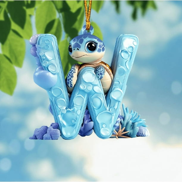 Lindo adorno con forma de letra de tortuga