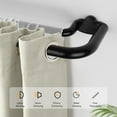 thumbnail image 3 of Double Curtain Rods 32 to 115 Inches, Blackout Double Curtain Rods for Windows 83 to 111 Inches (6.9-9.25 ft), 6/8 Inches Wrap Around Room Darkening Telescoping Drapery Rod, Black, 3 of 8