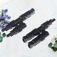 thumbnail image 4 of SHISUYAN 1pc Photovoltaic Connector Adapter Parallel Branch Joint Solar Panel Wire Connector Solar Panel Cable Wire Connector (Black), 4 of 8