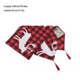 thumbnail image 4 of VONKY Christmas Table Runner Cotton Linen Embroidered Tablecloth Xmas Home Decoration, Animal, 4 of 8