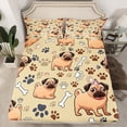 thumbnail image 2 of Feelyou Funny Dalmatian Teens Full Size Sheets, Kawaii Dog Pug Lover Bed Sheets, Cute Cartoon Animal Sheet Sets, Ultra Soft Bedroom Decor, 4pcs, 2 of 7