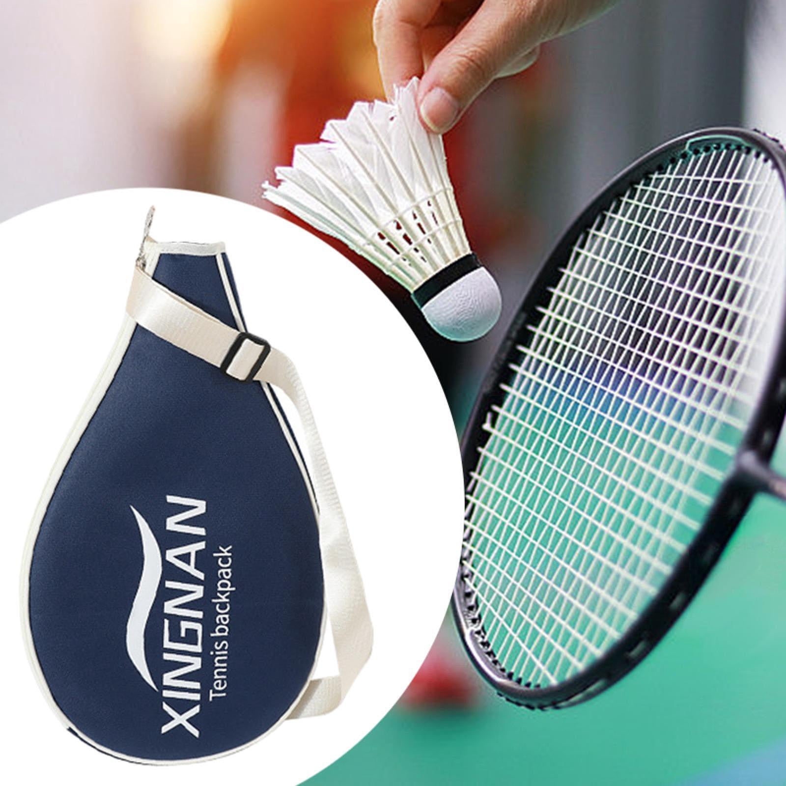 Baoblaze Tennis Racket Bag Adjustable Strap Pouch Crossbody Bag for Gift Women Adults Blue