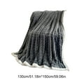 thumbnail image 2 of Fleece Blankets 48 × 79 Inch Flannel Throw Blanket with White Plush Edge Double-Sided Soft Fuzzy Warm Blanket for All Seasons Couch, Bed, Sofa, Machine Washable, 2 of 7