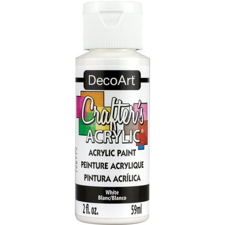 Multipack of 6 - Crafter's Acrylic All-Purpose Paint 2oz-White