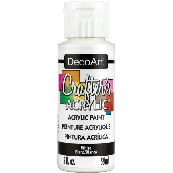 Multipack of 6 - Crafter's Acrylic All-Purpose Paint 2oz-White