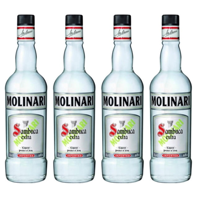 Pack de 4 Licor Molinari Sambuca Extra Dulce 700 ml Molinari Sambuca Extra Dulce