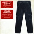 thumbnail image 2 of Dickies Womens Cargo Pants - Skinny Fit High Rise Carpenter Casual Work Pants with Utility Pockets, 2 of 7