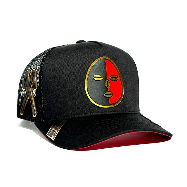 VAGO Style ELEGGUA Gorra Artesanal Negra Visera Curva