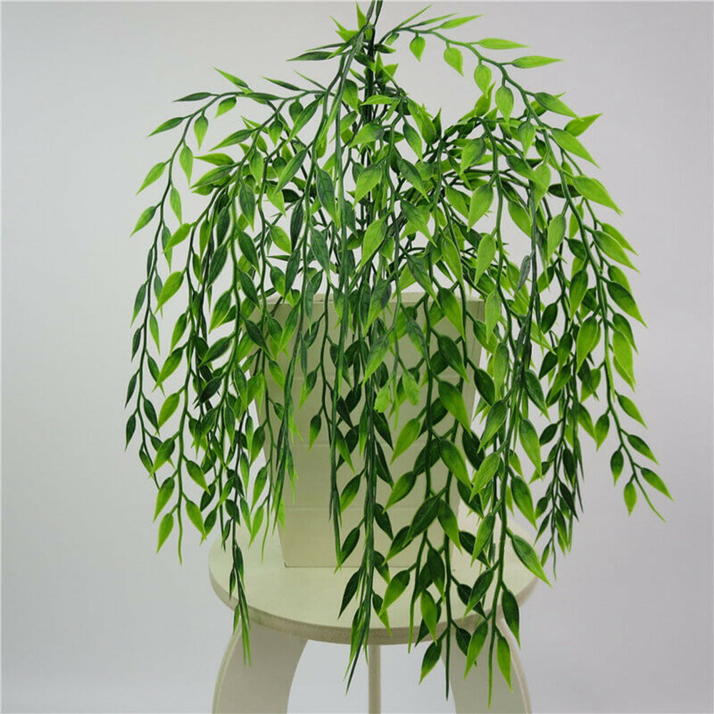52cm Artificial Weeping Willow Hanging Green Vine Flower Fake Plant Lvy Leaves 