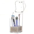 thumbnail image 4 of Soporte para brochas de maquillaje Sooyee con tapa y perlas blancas, 4 of 7