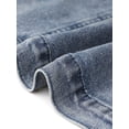 thumbnail image 5 of INSPIRE CHIC Women's Denim Jacket Short Puff Sleeves Turndown Collar Jean Jacket Grey Blue S, 5 of 6