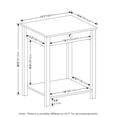 thumbnail image 4 of Furinno Classic Side Table Set of 2, 2-Tier Modern End Table with Small Drawer and Open Shelf, Night Stand, Bedside Table, for Living Room, Bedroom, Rustic Oak, 4 of 5
