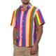 thumbnail image 4 of CAMISA DE HOMBRE DE RAYAS INSPIRE CHIC DE MANGA CORTA CON BLOQUEO DE COLOR L PARA PLAYA EN COLOR LILA Y MORADO, 4 of 7