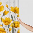 thumbnail image 3 of Fenyluxe Flowers Quick-Drying Shower Curtain Set for Bathroom 100% Polyester Fiber with Hooks 36x72, 3 of 7