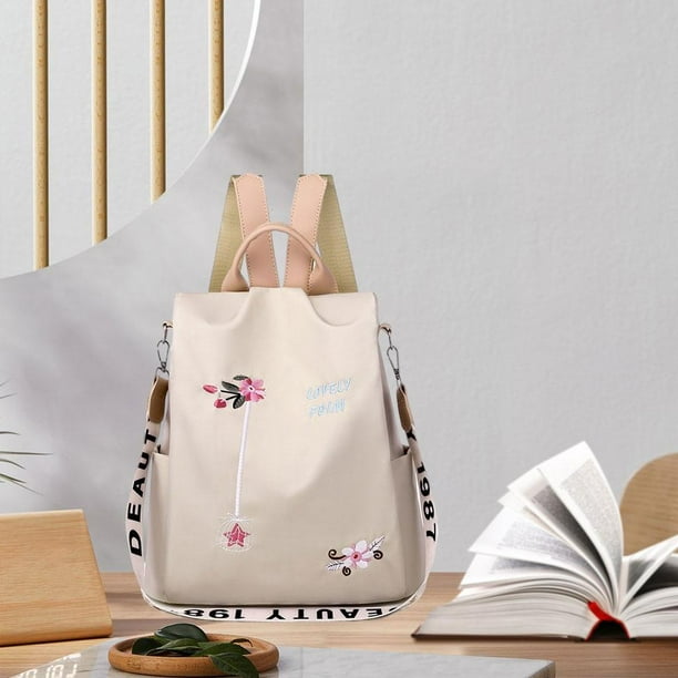 Backpack Purse for Women Travel Backpack Stylish Shopping Small Bag Light Weight for College School Men Girls Student beige