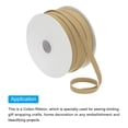 thumbnail image 3 of Uxcell Cotton Twill Tape 1/4" 50 Yards Cotton Ribbon Bias Binding Tape for Sewing Gift Wrapping Khaki, 3 of 4