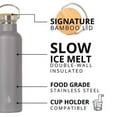 thumbnail image 5 of Elemental Classic Insulated Water Bottle, Leak Proof Thermos Water Bottle with Bamboo Lid and Metal Ring, Reusable Insulated Stainless Steel Water Bottle, 25oz - Graphite, 5 of 9