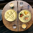 thumbnail image 4 of Blukids Unbreakable Divided Plates for Adults, Compartment Plate with Fork, Spoon, Chopsticks, Lightweight Reusable Dinnerware Portion Control Plastic Plates（Yellow）, 4 of 5