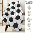 thumbnail image 3 of Soccer Blanket Soccer Gifts for Boys Girls, Soft Warm Soccer Blankets and Throws for Kids, Sports Fleece Flannel Blanket for Couch Bed Living Room Decor 50x40 Inch, 3 of 6