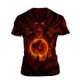 thumbnail image 2 of Blissboy Men's Chinese Dragon Graphic T-Shirt Anime Mythical Beast Tee Gothic Fantasy Creature Shirt, 2 of 7