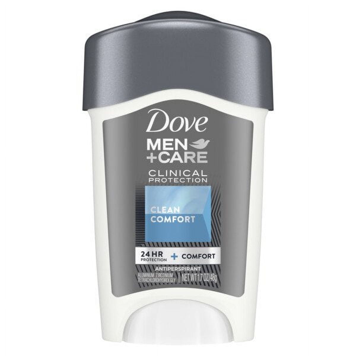Dove Men + Care Clinical Protection Antiperspirant Deodorant Solid Clean Comfort 1.70 oz (Pack of 4)