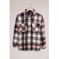 thumbnail image 4 of ABPHQTO Chaqueta con bolsillos y estampado geométrico a cuadros para mujer, 4 of 5