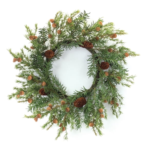 Melrose Pine with Pinecone Artificial Christmas Wreath, 25-Inch, Unlit