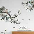 thumbnail image 4 of wondever Watercolor Flower Tree Branch Wall Stickers Blossom Blue Floral Birds Peel and Stick Wall Art Decals for Living Room Bedroom, 4 of 6