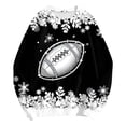 thumbnail image 4 of GEWSEY Womens Football Sweatshirt Sparkly Sequin Rugby Sweatshirts Game Day Pullover Tops Fall Weekend Events Family Outfits (Black, S), 4 of 6
