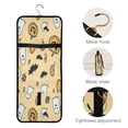 thumbnail image 6 of 3-Piece Travel Toiletry Set with Hanging Bag Cosmetic Pouch & Brush Roll for Travel Gym Camping Halloween-themed Simple Line Art, 6 of 9