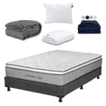 thumbnail image 1 of Colchón Matrimonial Dicasa Vail + Box Base Cama + Almohada One + Protector Cloud + Sábanas Softy + Edredón Homy, 1 of 8