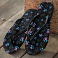 thumbnail image 3 of POLERO Womens Blue Paw Flip Flops Cushion Yoga Mat Footbed Summer Beach Lightweight Beach Sandals for Woman, 3 of 7