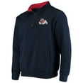 thumbnail image 2 of Men's Colosseum Navy Fresno State Bulldogs Tortugas Logo Quarter-Zip Jacket, 2 of 3
