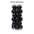 thumbnail image 3 of Hwkond 24pcs Christmas Decorative Balls, Christmas Hanging Ornaments, Electroplated Plastic Ball Barrel Christmas Ball, Christmas Tree Pendant Hanging Ball,Black(6cm/2.36in), 3 of 9