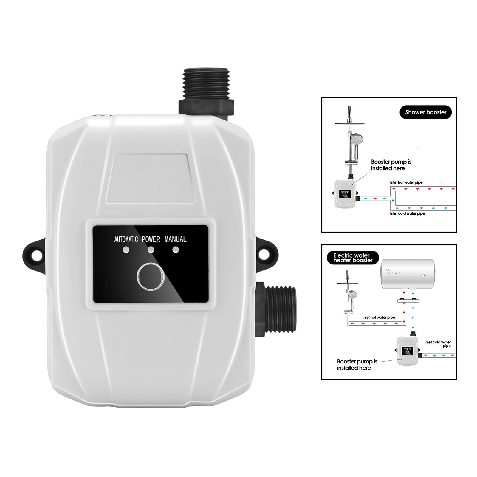 Water Pressure Pump DC 24V Silent 33L/Min Pressure Controller Brushless Water Pump for Home Solar Heater Kitchen Garden Sink White