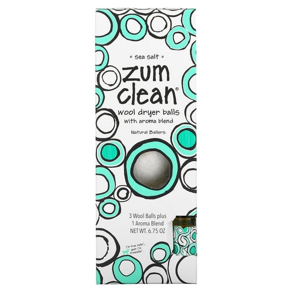 ZUM Mini Wool Dryer Balls with Aroma Blend, 4 Count