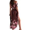 thumbnail image 4 of Floral Maxi Dress for Women Sleeveless Summer Belted Boho Long Sundress Casual Loose Fit Party Cocktail Dress, 4 of 8